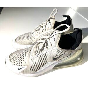 Nike Air Max 270 Sneakers Mens Size 9.5 Off-White Black Low Top Running Shoes